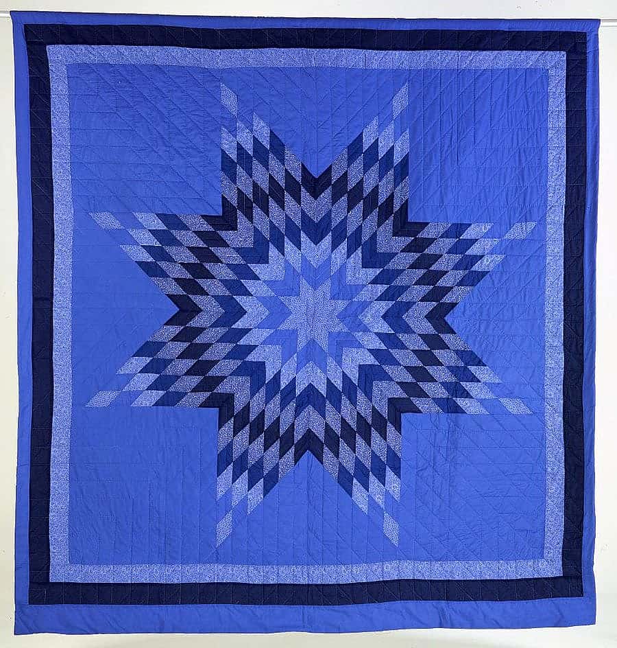 Star Quilt. Freda Goodsell, Oglala Lakota, Northern Plains, 2000. Cotton cloth and thread, polyester batting. Museum purchase with fund provided by the Pilot Foundation. NA.302.144.