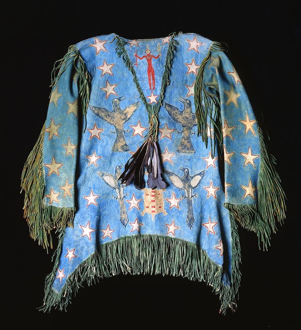 http://collections.centerofthewest.org/treasures/view/ghost_dance_shirt_oklahoma_arapaho_hinonoei_elkhide_magpie_feathers_feathe