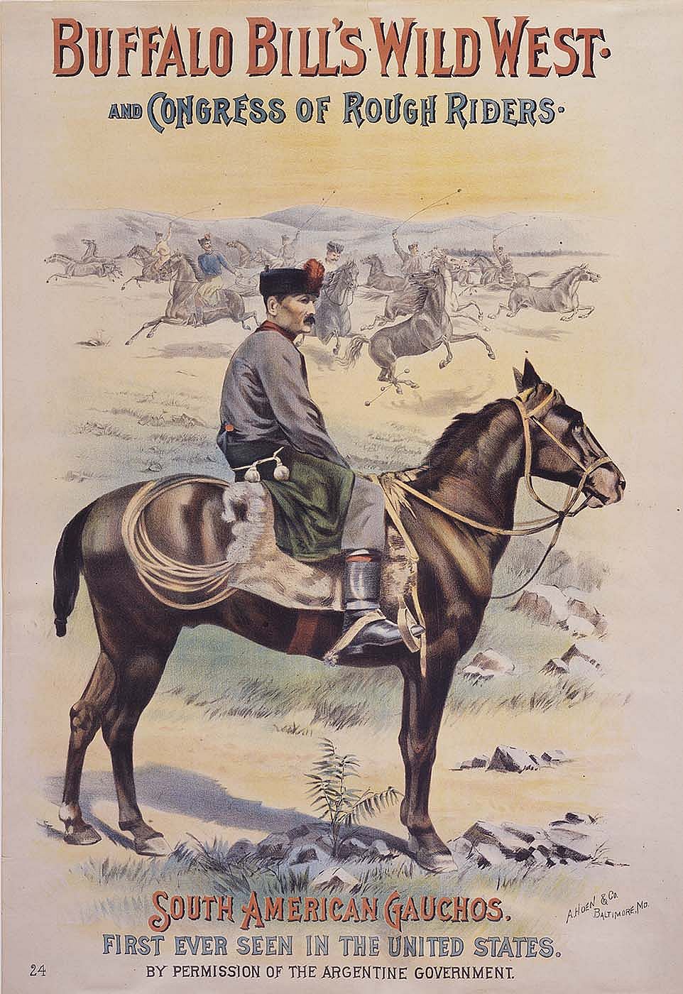 Buffalo Bill's Wild West poster: Gauchos, ca. 1893. Gift of The Coe Foundation. 1.69.125