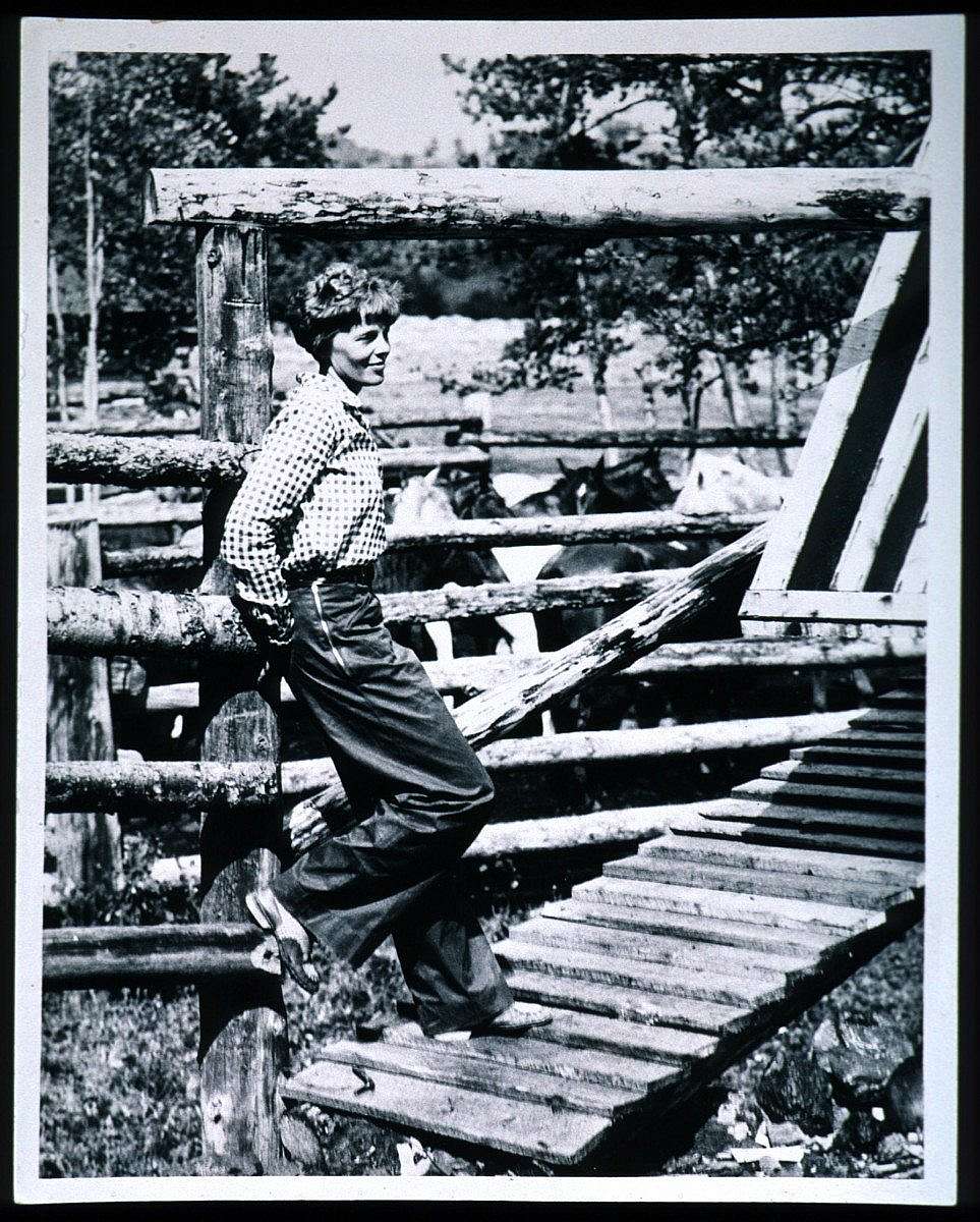 Amelia Earhart at a Wyoming ranch