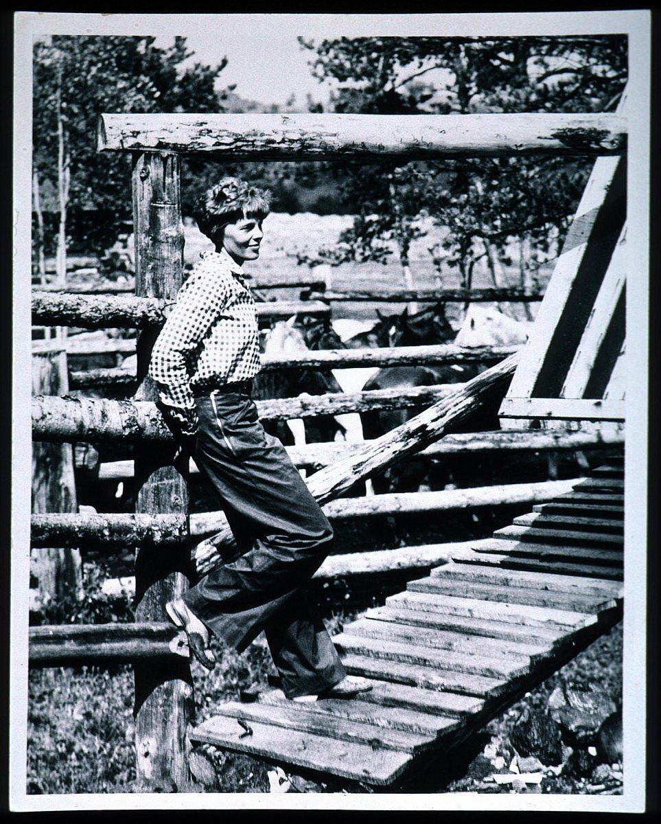Amelia Earhart at a Wyoming ranch