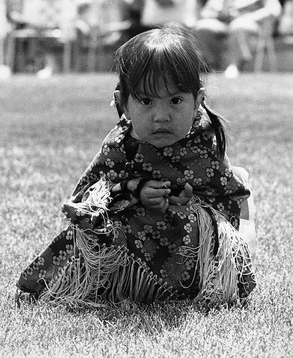 James Bama (b. 1926). Photograph, Native girl at the Plains Indian Museum Powwow, 1989. MS 243 James Bama Collection. P.243.02831