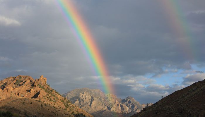 Rainbow over the "edge of the wild"