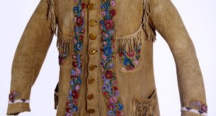 William F. Cody’s buckskin jacket adorned with American and Cuban flags, ca. 1898. 1.69.784