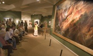 Spotlight presentation in the art gallery