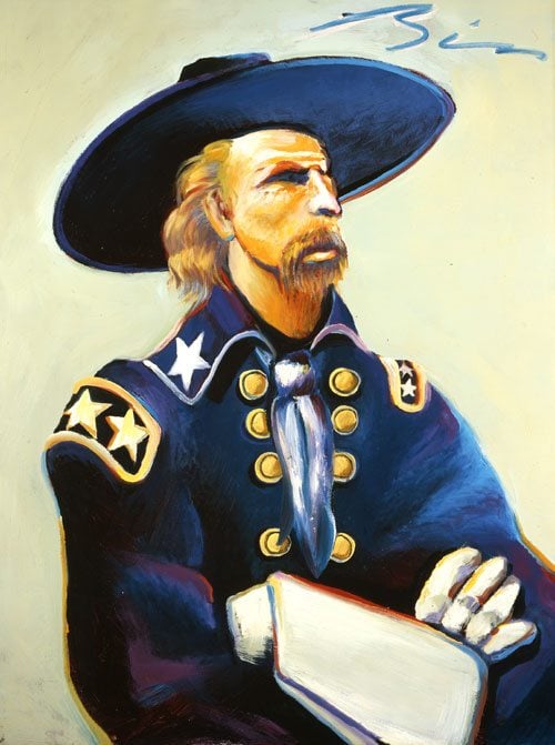 'General Custer in Blue and Green' by Earl Biss. 18.00