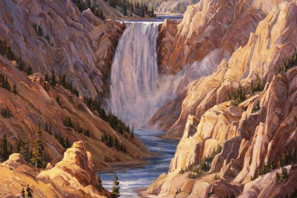 Kathy Wipfler's "Lower Falls of the Yellowstone," 2006. Gift of the Mary A.H. Rumsey Foundation. 10.07