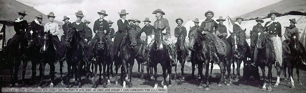 Buffalo Bill with cowboys and cowgirls of Buffalo Bill's Wild West. P.69.1112