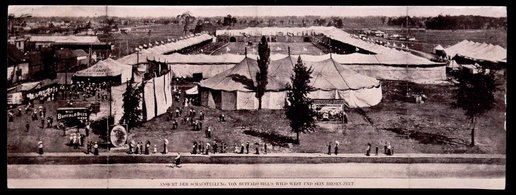 Buffalo Bill's Wild West arena in Germany, ca. 1891.