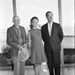 Harold McCracken and Mr. and Mrs. CV Whitney in the Whitney Gallery of Western Art