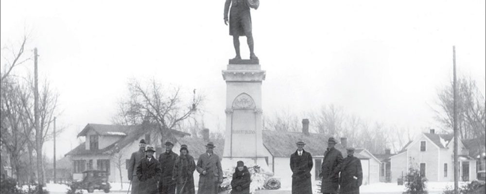 Dedication of the Robert Burns statue in Cheyenne, Wyoming, on November 11, 1929. Wyoming State Archives, Department of State Parks and Cultural Resources. Sub Neg 13178