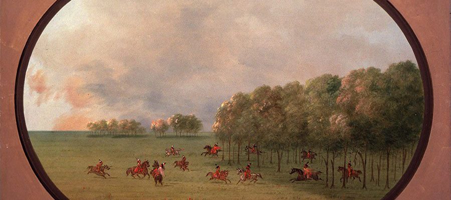 Points West blog 013: George Catlin's "An Oak Opening, Mouth of the Platte," ca. 1855 - 1870. 29.86