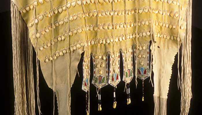 Kiowa woman's yoke with elk teeth. Gift of William D. Owsley. NA.202.81