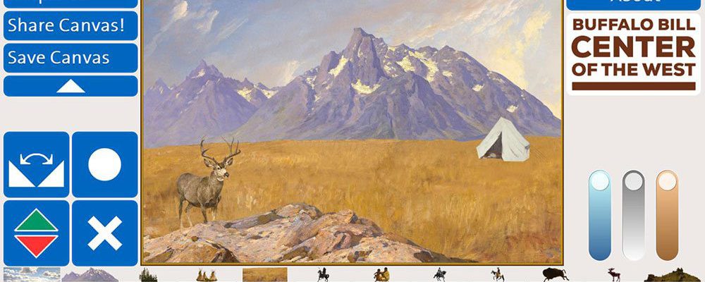 A screen shot of "History Canvas," a new online interactive from the Buffalo Bill Center of the West