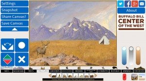 A screen shot of "History Canvas," a new online interactive from the Buffalo Bill Center of the West