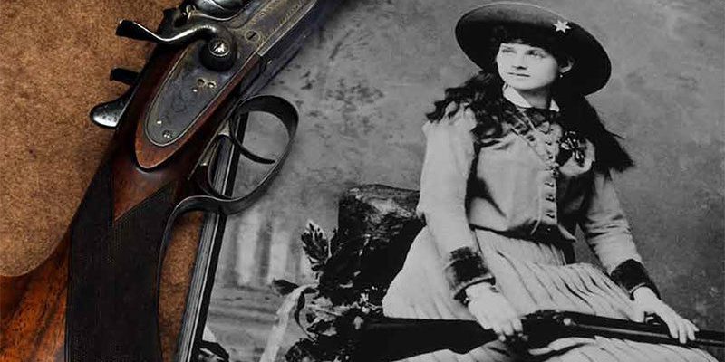 Points West cover, Winter 2011. Rifle owned by Annie Oakley, pictured in postcard.
