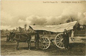 A wagon like Sandhill Supply Company's Conestoga is an unlikely Oregon Trail vehicle.