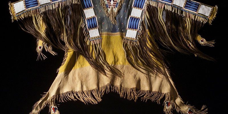 Oglala Sioux shirt worn by Red Cloud, ca. 1870s. Adolph Spohr Collection. Gift of Larry Sheerin. NA.202.598