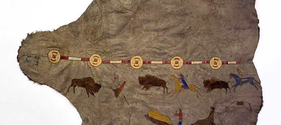 A Treasure from Our West: painted buffalo hide. NA.702.30
