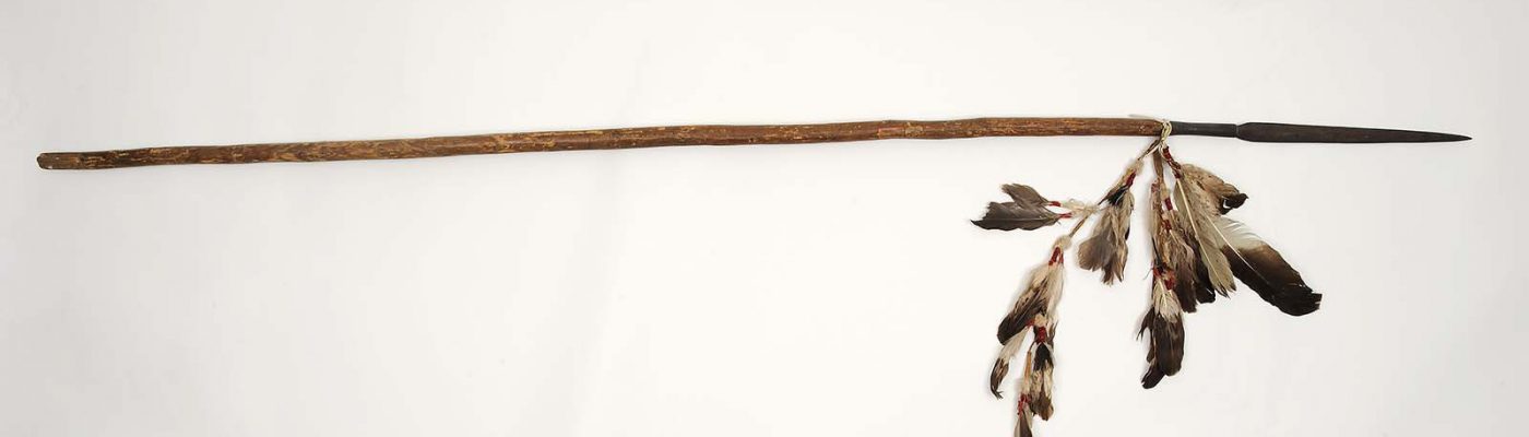 Eagle feather lance, ca. 1900. 1.67.470