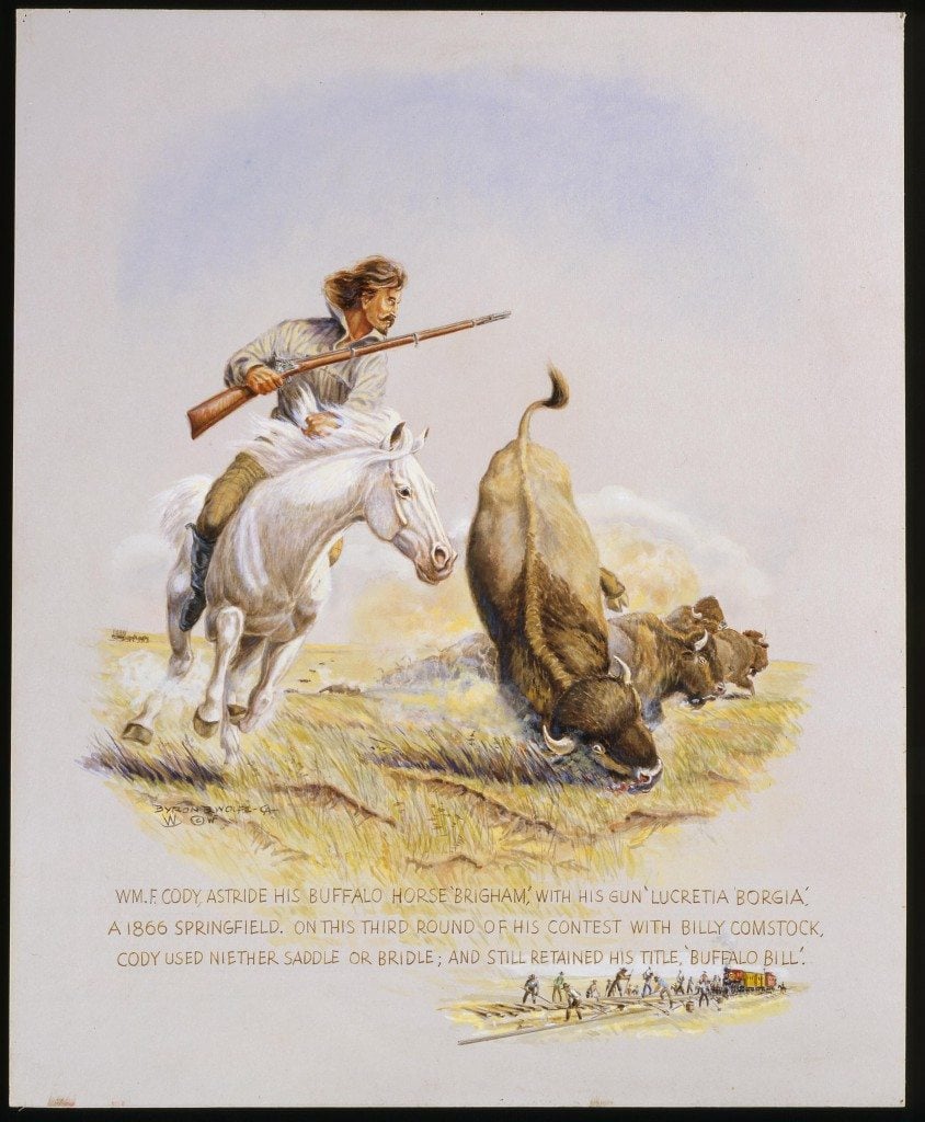 Lucretia Borgia hunts with Buffalo Bill