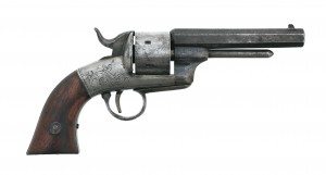 Bacon Removable Trigger Guard Pocket Revolver, .32 short rimfire. Gift of Olin Corporation, Arms Collection, 1988.8.3223