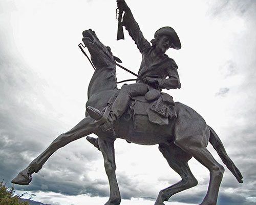 Gertrude Vanderbilt Whitney (1875 – 1942), "Buffalo Bill—The Scout," 1924, cast by Roman Bronze Works, N.Y. Bronze, 149 inches. Gift of the artist. 3.58