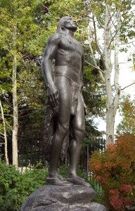 James Earle Fraser (1876 – 1953), "Buffalo Prayer," modeled ca. 1917, copyrighted 1931, cast posthumously 1968, cast 1/2 by Modern Art Foundry, New York, N.Y. Bronze, 107.5 inches. Gift of William E. Weiss. 51.72.