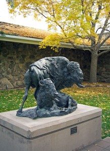 T.D. Kelsey (b. 1946), "Change of Seasons," 1994, cast 6/10. Bronze, 45.5 x 60 x 34 inches. Gift of Allen & Company Incorporated. 2.95.