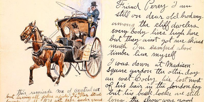 A Treasure from Our West: Charlie Russell illustrated letter. 69.60