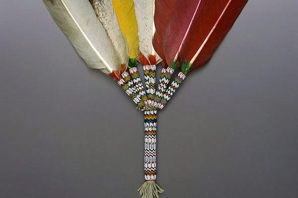 Peyote fan, Omaha, ca. 1910. Chandler-Pohrt Collection, Gift of Mr. and Mrs. Richard A. Pohrt Sr. NA.502.183