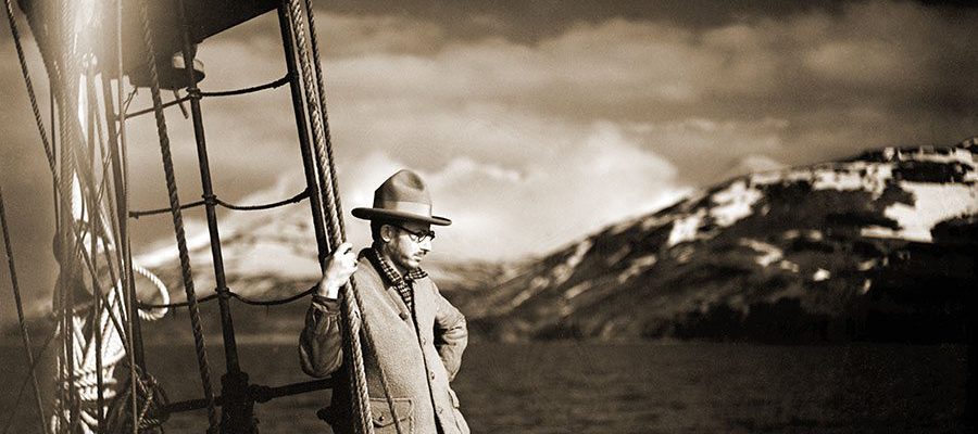 Harold McCracken on the "Morrissey." Harold McCracken expedition photo exhibition. N198#F1253V