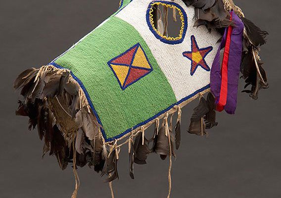Fully-beaded horse mask. Blackfoot-Kainai, Canada, ca. 1870. Paul Dyck Plains Indian Buffalo Culture Collection. NA.403.221