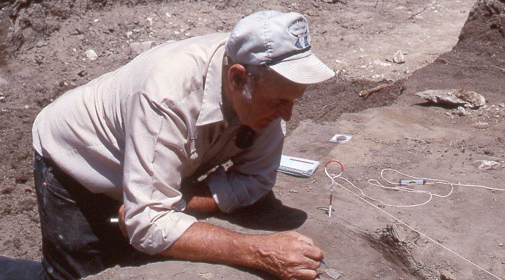 Dr. George Frison in the field.