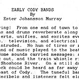 Essay on the early musical bands of Cody, Wyoming.