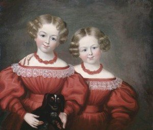 Figure 2. James Bowman (1793–1842). Céline and Rosalvina Pelletier, ca. 1838. Oil on canvas. Library and Archives Canada, C-099707k.