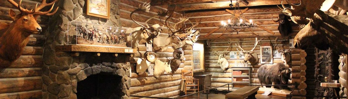 Cabin that exhibited the Boone & Crockett collection in the Center's Cody Firearms Museum