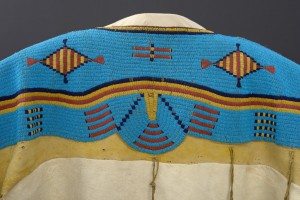 Detail, Northern Plains dress with glass "seed beads." The Paul Dyck Plains Indian Buffalo Culture Collection, NA.202.1265.