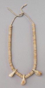 Cheyenne Necklace with shell beads and elk ivories, ca. 1900. NA.203.24