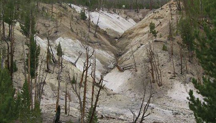 View of Death Gulch from Cache Creek in Yellowstone National Park.
