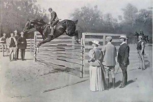 Figure 13. Frederic Remington (1861-1909). Getting Hunters in Horse-Show Form, 1895. Oil on canvas. Harper's Weekly (November 16, 1895), halftone. (CR#02011a)