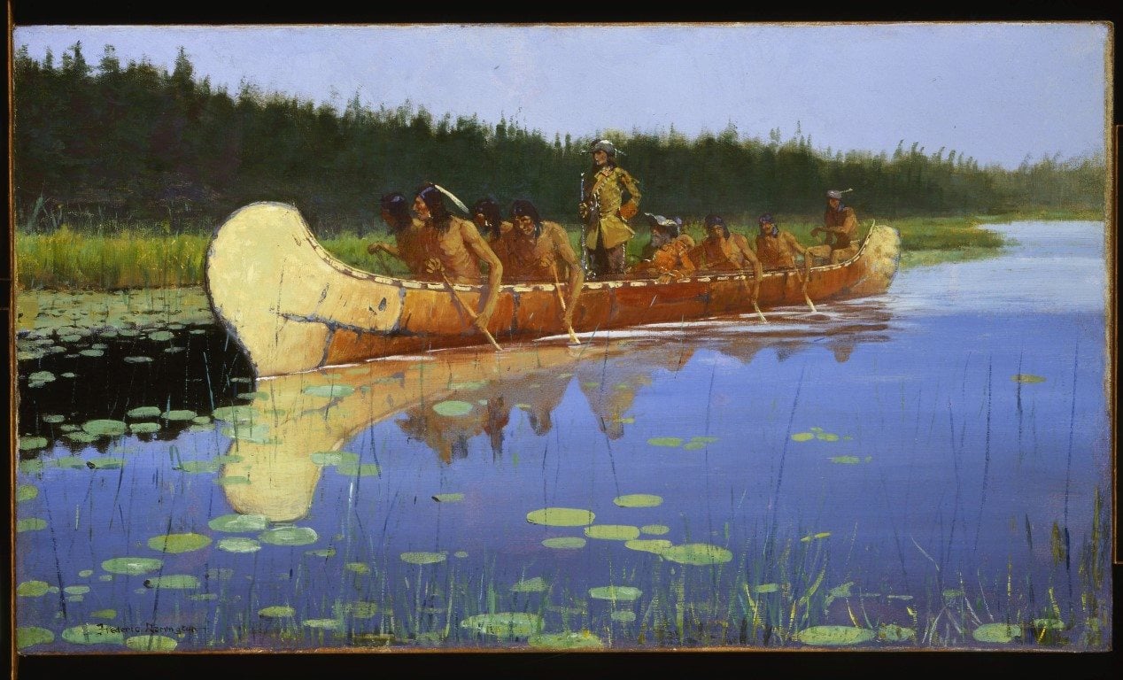 Figure 1. Frederic Remington (1861-1909). Radison and Groseilliers, 1905. Oil on canvas. Collection of the Buffalo Bill Center of the West; gift of Mrs. Karl Frank, 14.86