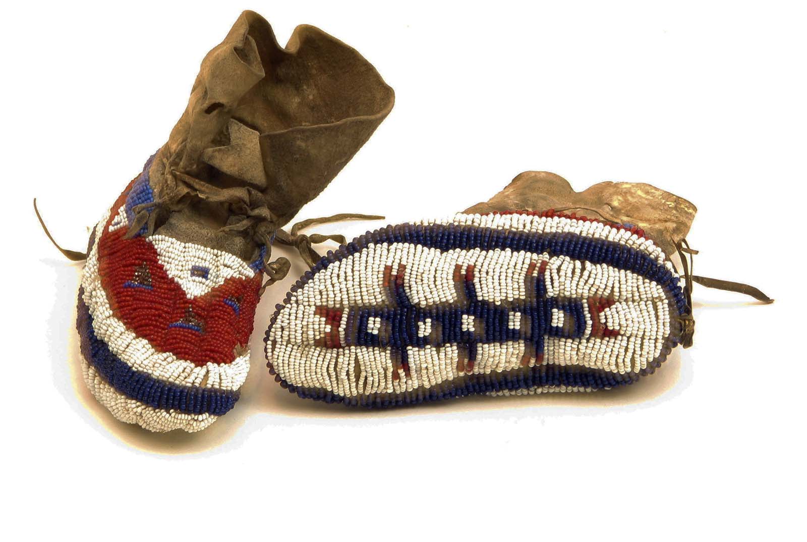Child's beaded moccasins, Cheyenne. NA.202.1373