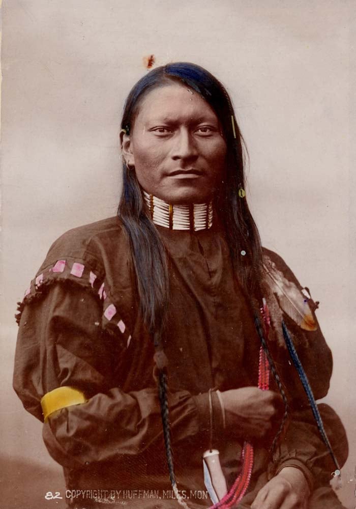 Red Armed Panther. sometimes called Red Sleeve. Cheyenne. Photograph taken by L.A. Huflman, at Fort Keogh