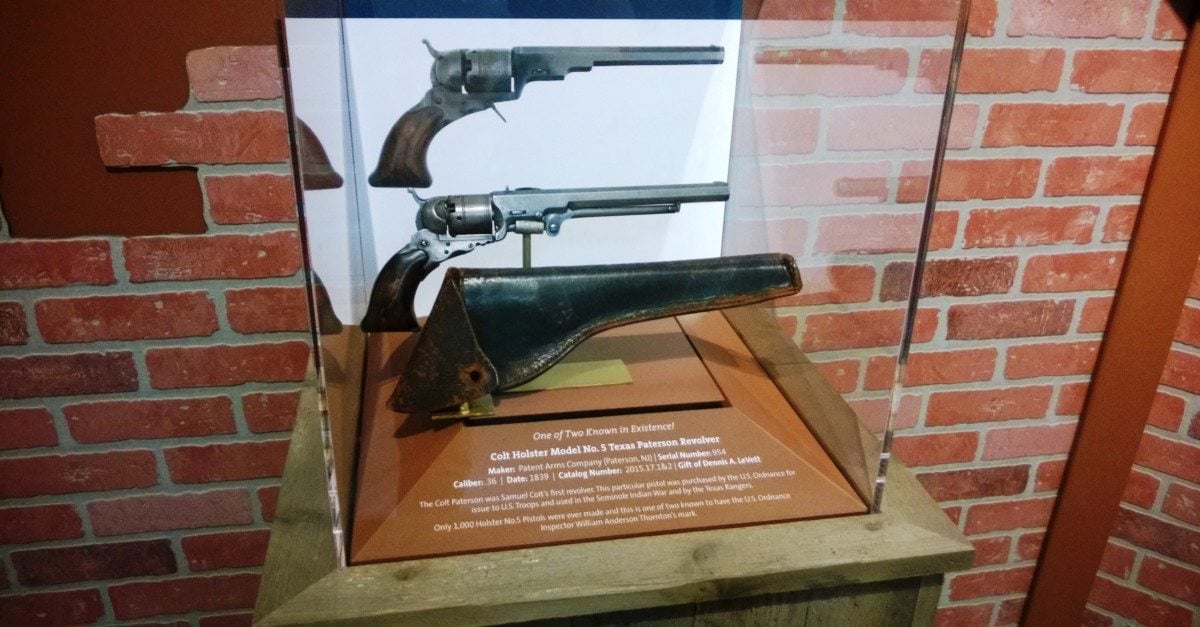 An 1836 Texas Model Colt Paterson now on display in the Cody Firearms Museum. Center of the West photo.