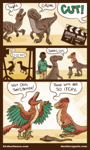 Velociraptor feathers!