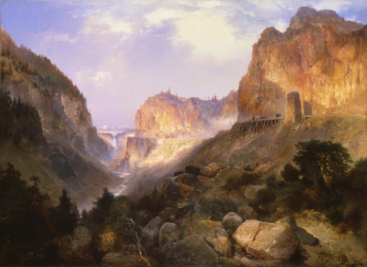 Thomas Moran's "The Golden Gate - Yellowstone National Park," 1893. Museum purchase. 4.75