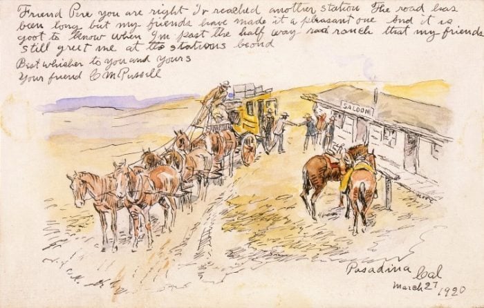 Friend Perc, March 27, 1920. Watercolor and pen and ink on paper, 3.25 x 5.125 inches. Gift of William E. Weiss. 105.60