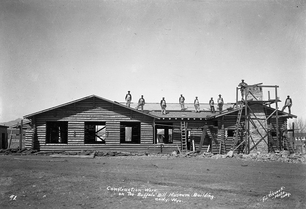 Original Buffalo Bill Museum under construction. Buffalo Bill Museum Photographs Collection. PN.228.064