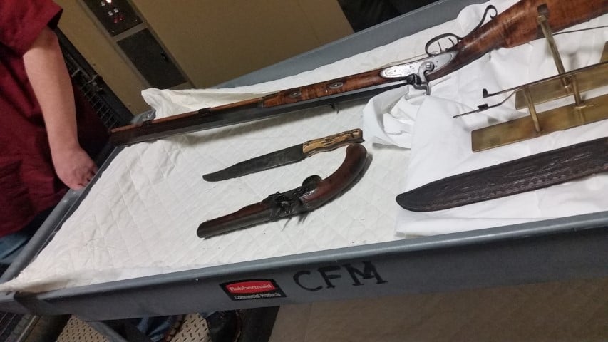Cody Firearms Museum, Bowie knife, Liver-Eating Johnson, Hawken, rifle, Jedediah Smith, pistol